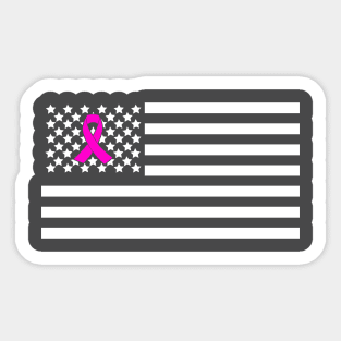Breast Cancer Awarenes Flag Sticker